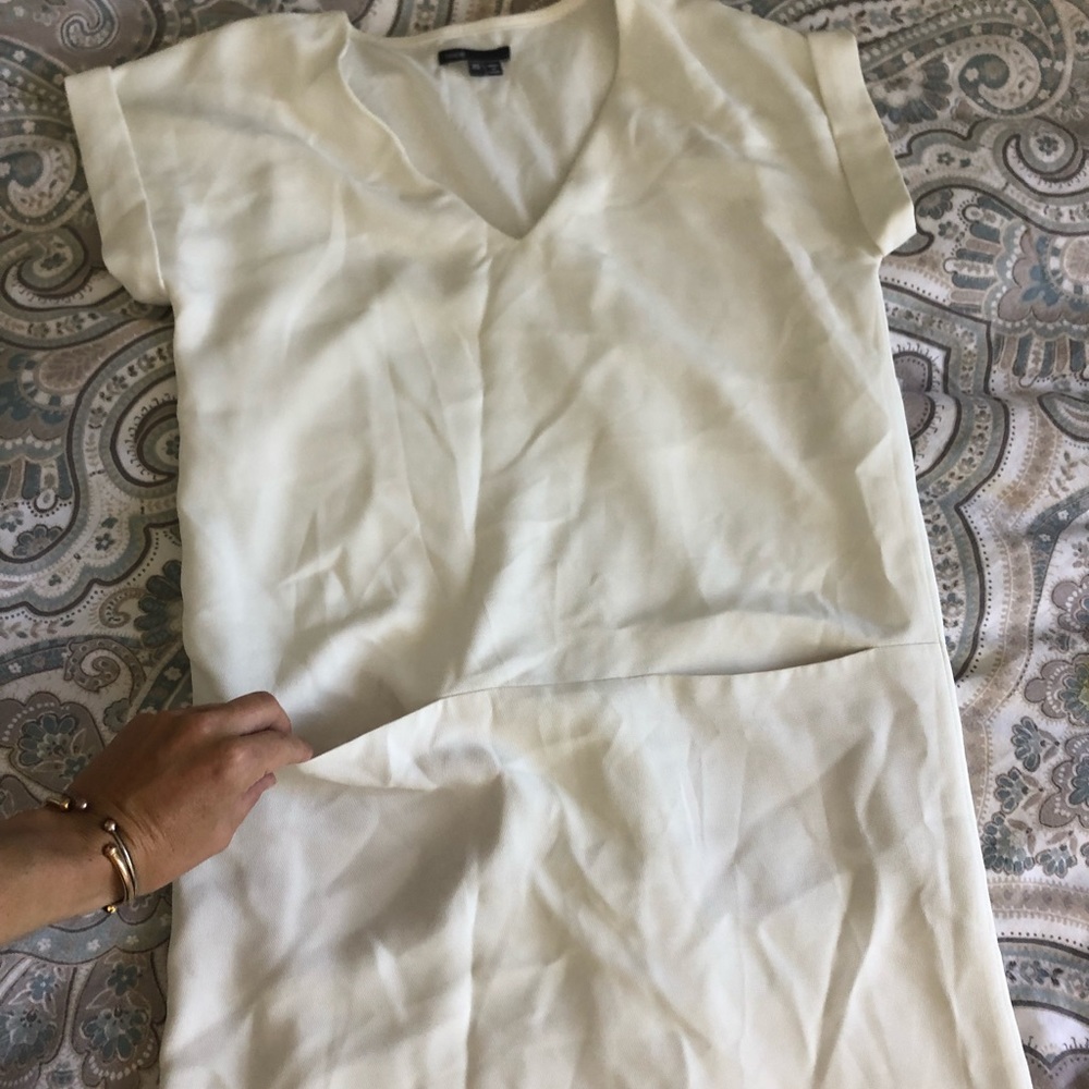 Vince white classic dress